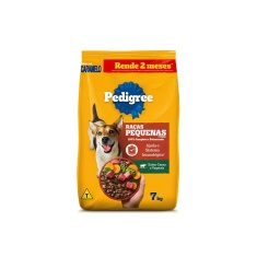 Ração Pedigree Carne e Vegetais Cães Adultos Raças Pequenas e Minis 7 kg