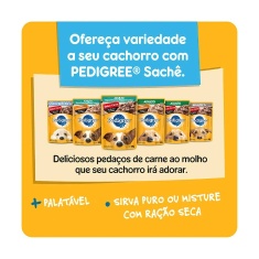 Ração Pedigree para Cães Filhotes de Porte Médio e Grande Sabor Carne, Frango e Cereais