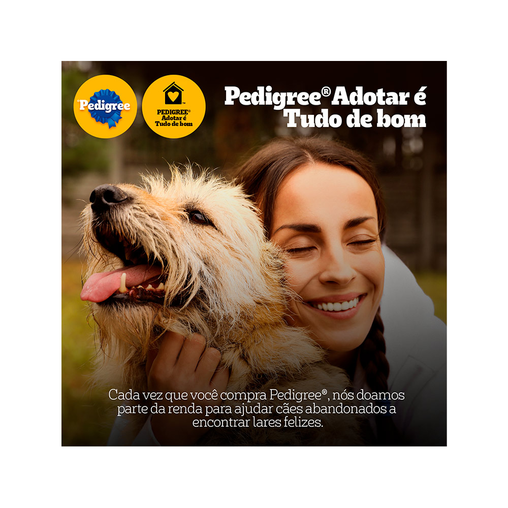 Ração Pedigree Carne e Vegetais Cães Adultos Raças Pequenas e Minis