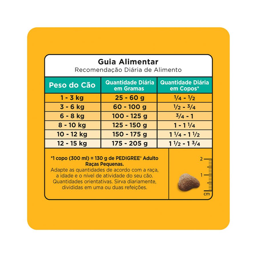 Ração Pedigree Carne e Vegetais Cães Adultos Raças Pequenas e Minis