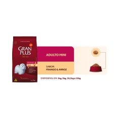 Ração GranPlus Menu para Cães Adultos de Porte Mini Sabor Frango e Arroz