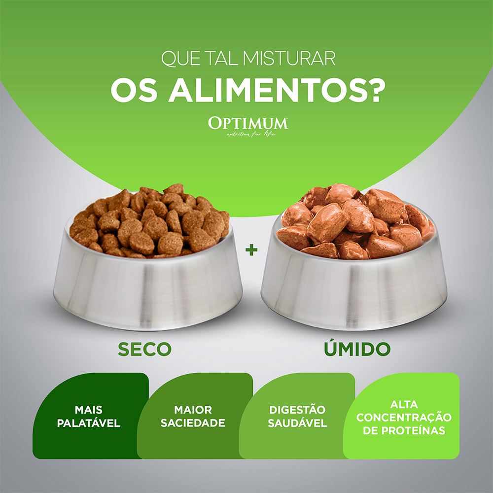 Ração Optimum para Cães Adultos Raças Pequenas e Minis Sabor Frango e Arroz