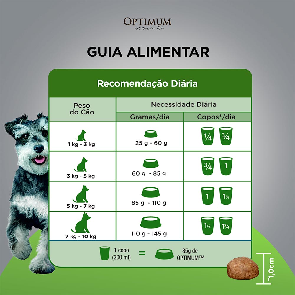 Ração Optimum para Cães Adultos Raças Pequenas e Minis Sabor Frango e Arroz