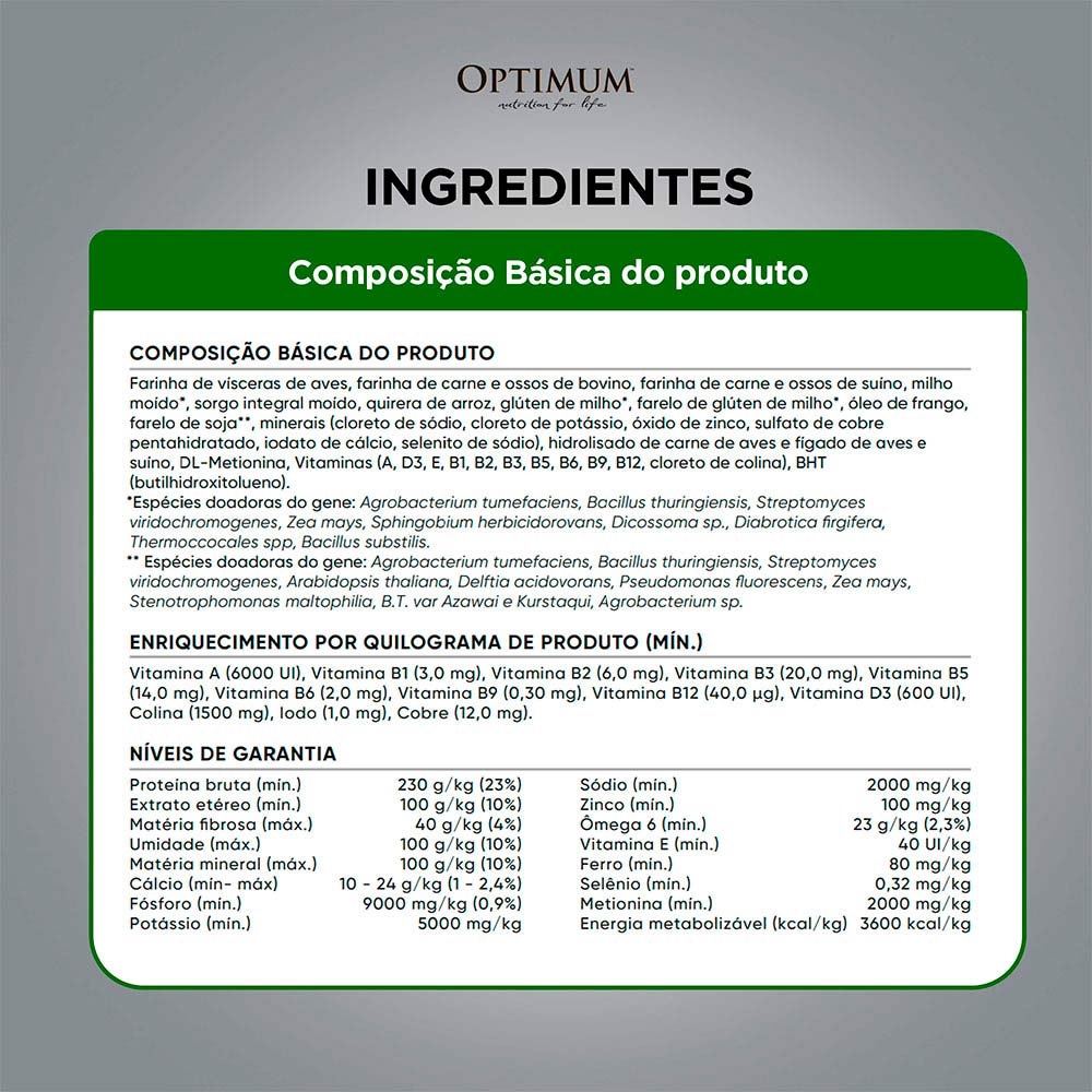 Ração Optimum para Cães Adultos Raças Pequenas e Minis Sabor Frango e Arroz