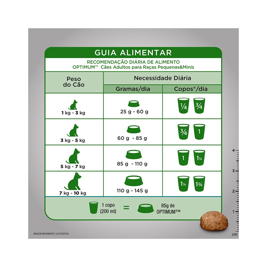 Ração Optimum para Cães Adultos Raças Pequenas e Minis Sabor Frango e Arroz