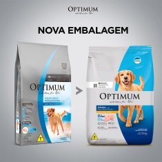 Ração Optimum para Cães Adultos de Raças Médias e Grandes 1+ anos Frango e Arroz