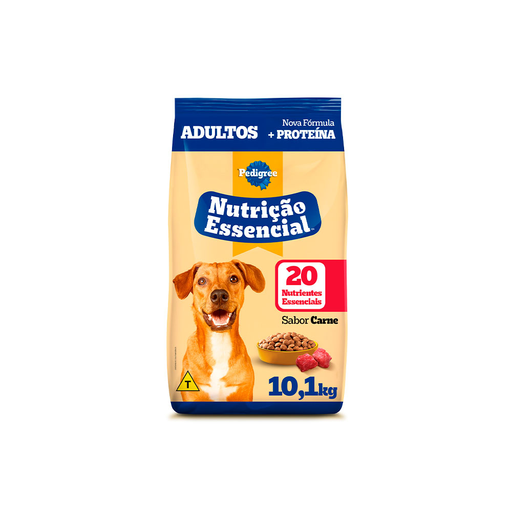 Ração Pedigree Nutrição Essencial Carne para Cães Adultos