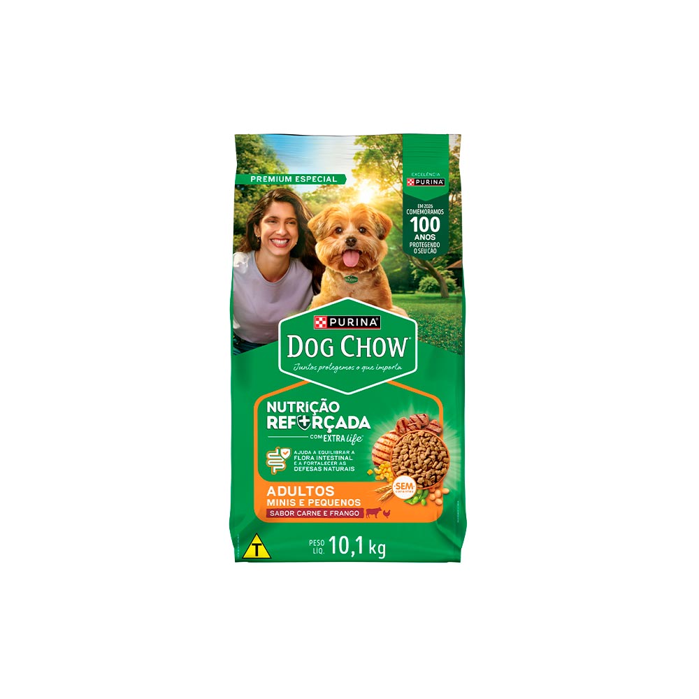 Ração Dog Chow para Cães Adultos de Raças Pequenas Sabor Carne, Frango e Arroz Ração Dog Chow para Cães Adultos de Raças Pequenas Sabor Carne, Frango e Arroz