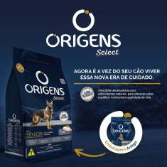 Ração Origens para Cães Sênior de Porte Médio e Grande Sabor Frango e Cereais Integrais