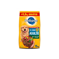 Ração Pedigree Carne e Vegetais Cães Adultos Raças Médias e Grandes