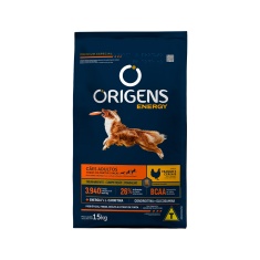 Ração Origens Energy para Cães Adultos Sabor Frango e Cereais 15 kg
