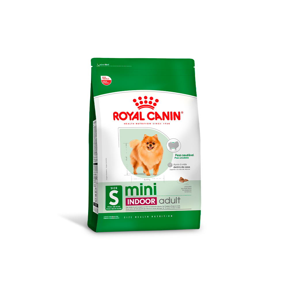Ração Seca Royal Canin Mini Indoor Adult para Cães Adultos de Porte Pequeno
