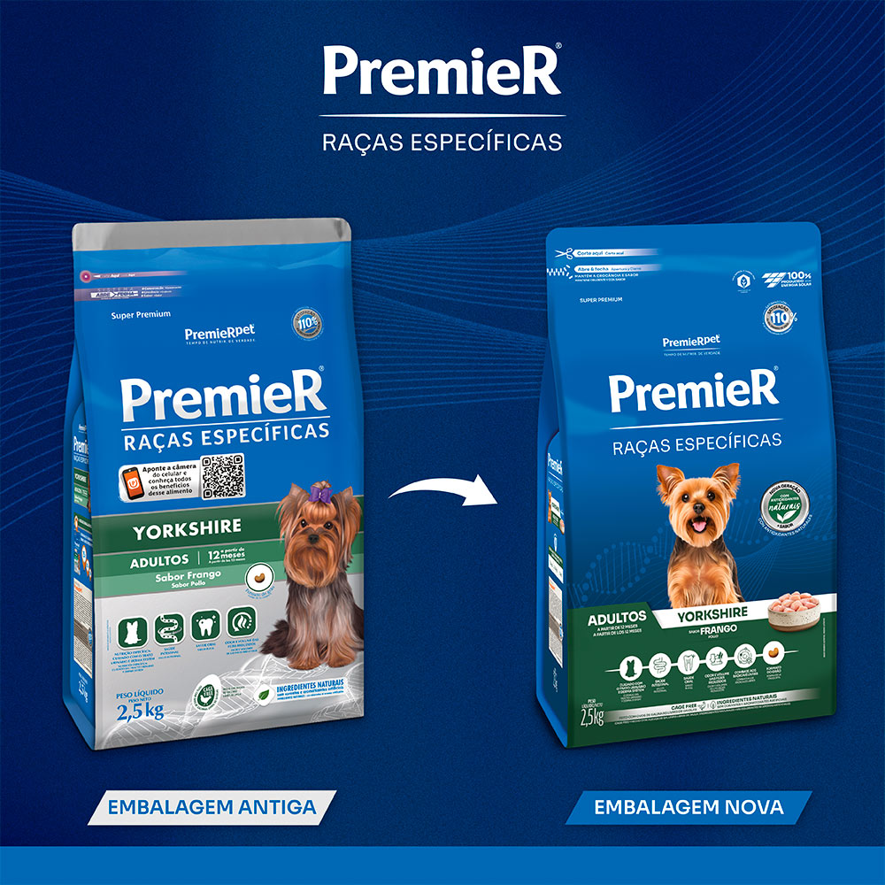 Ração Premier Raças Específicas Yorkshire para Cães Adultos