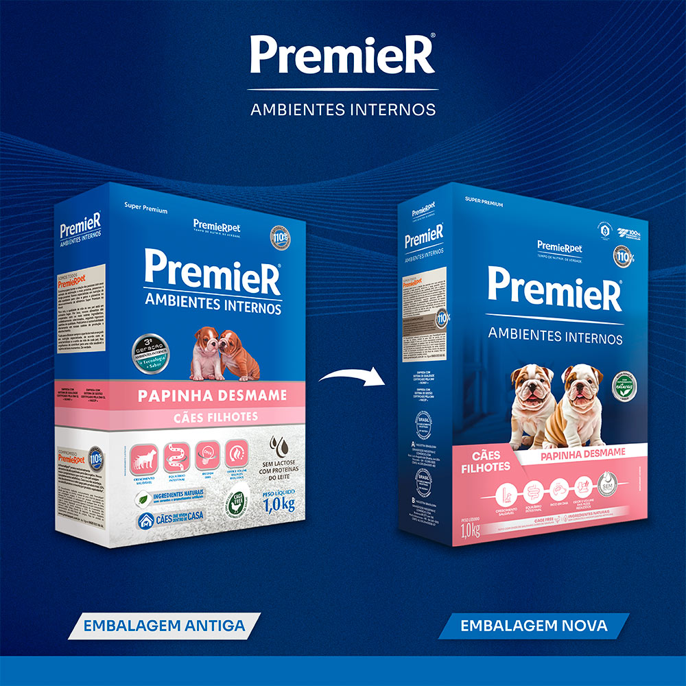 Papinha Desmame Ambientes Internos para Cães Filhotes - 1kg