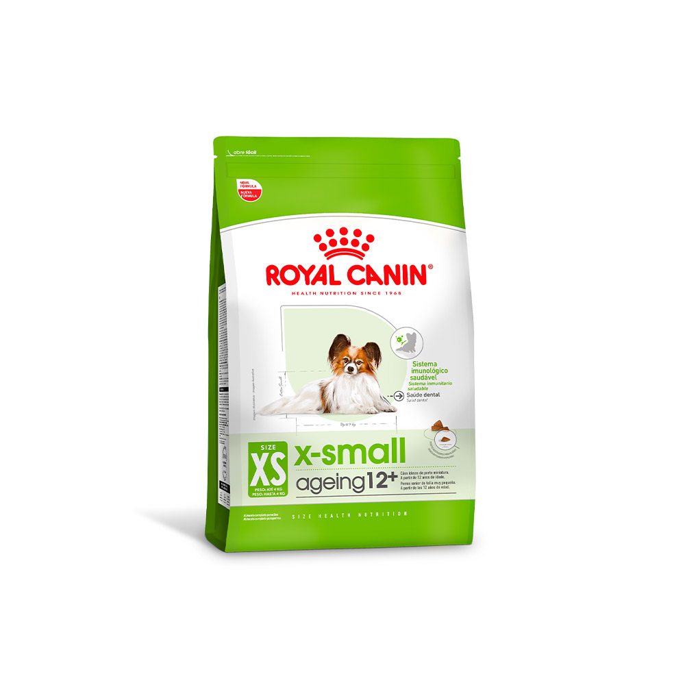 Ração Seca Royal Canin X-Small Ageing 12+ para Cães Adultos e Idosos de Porte Miniatura com 12 Anos ou mais - 1 Kg