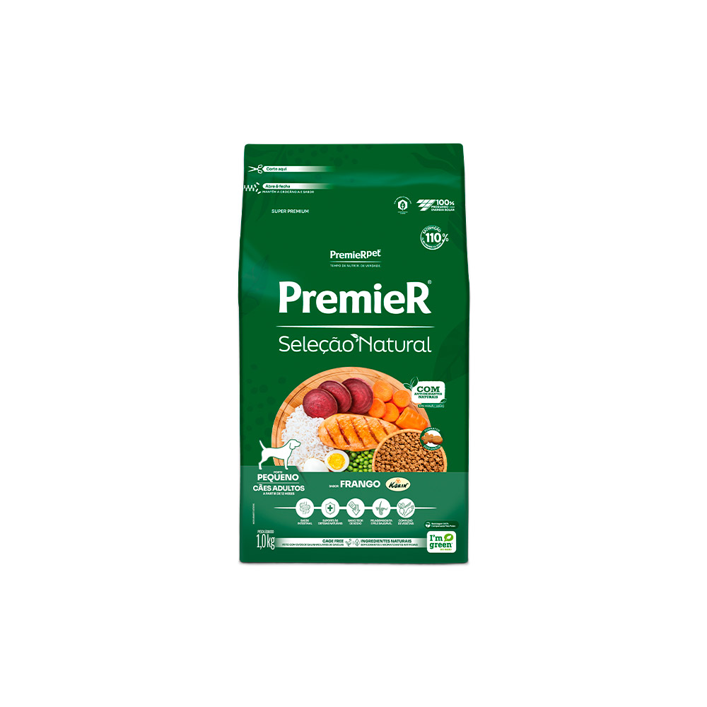 Ração Premier Seleção Natural Raças Pequenas para Cães Adultos