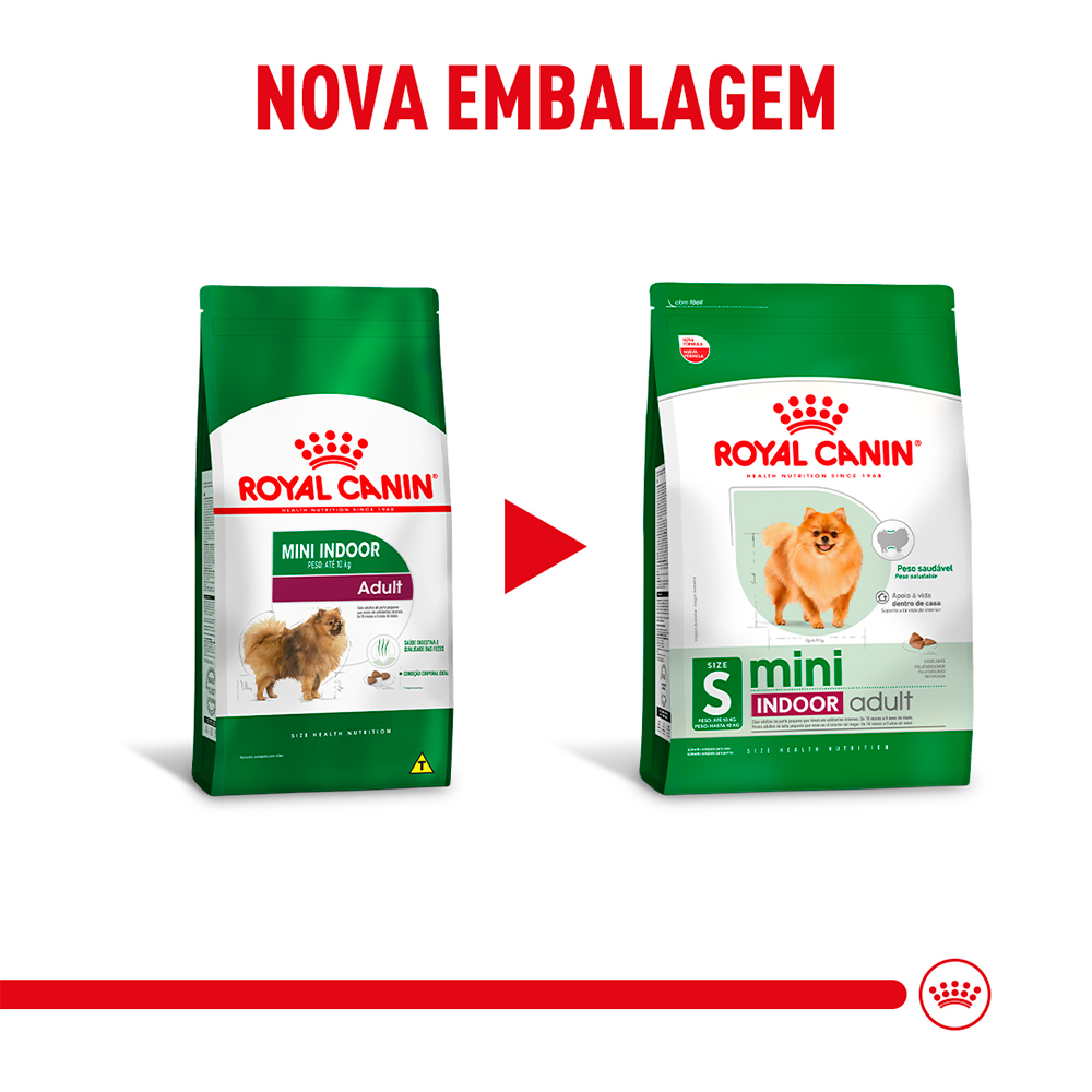 Ração Seca Royal Canin Mini Indoor Adult para Cães Adultos de Porte Pequeno