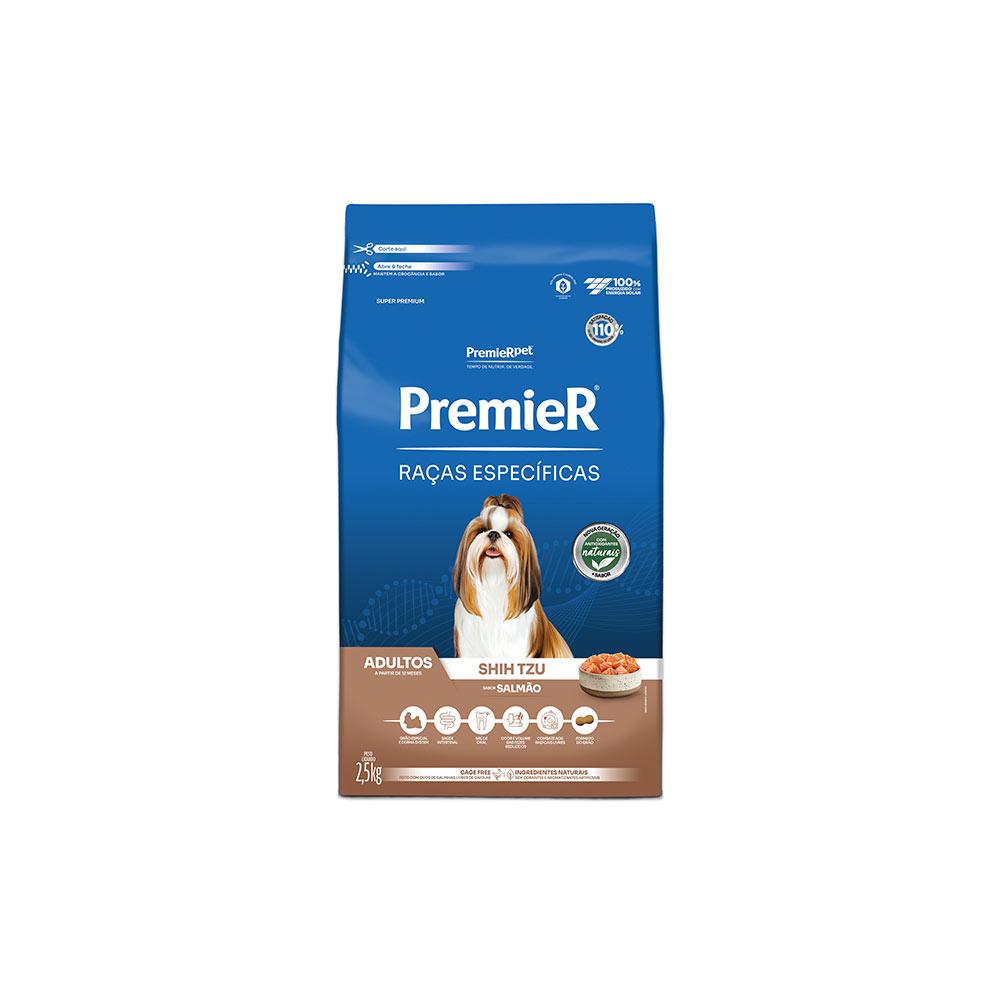 Ração Premier para Cães Adultos Shih Tzu sabor Salmão