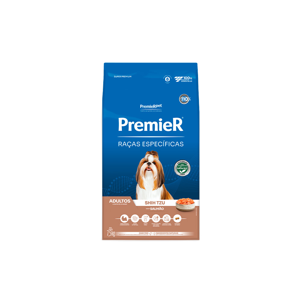 Ração Premier para Cães Adultos Shih Tzu sabor Salmão