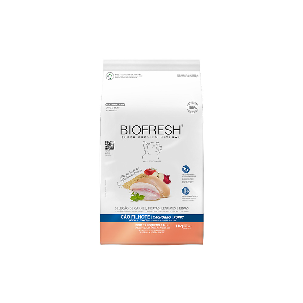 Ração Biofresh para Cães Filhotes de Raças Pequenas e Mini