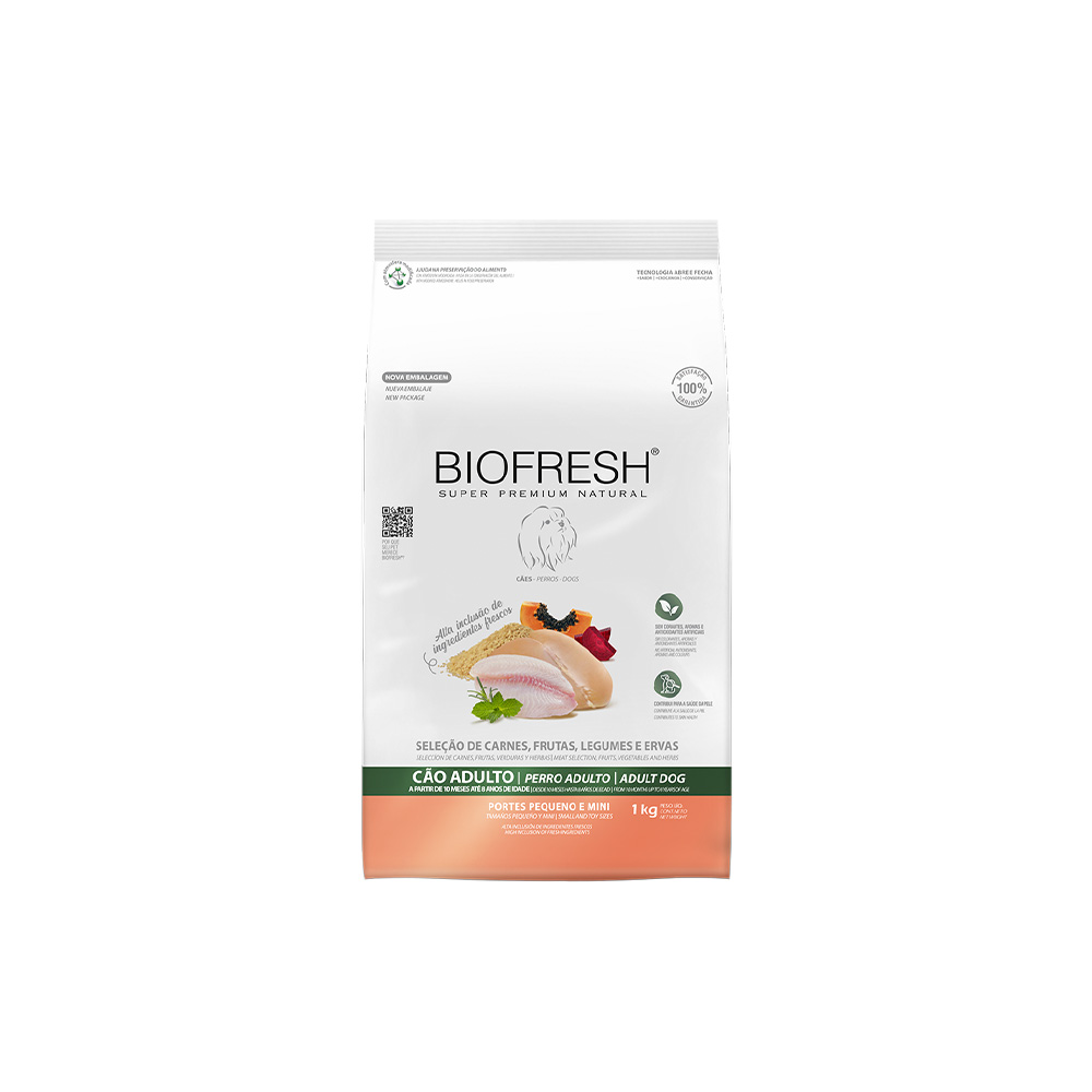 Ração Biofresh para Cães Adultos de Raças Pequenas e Mini