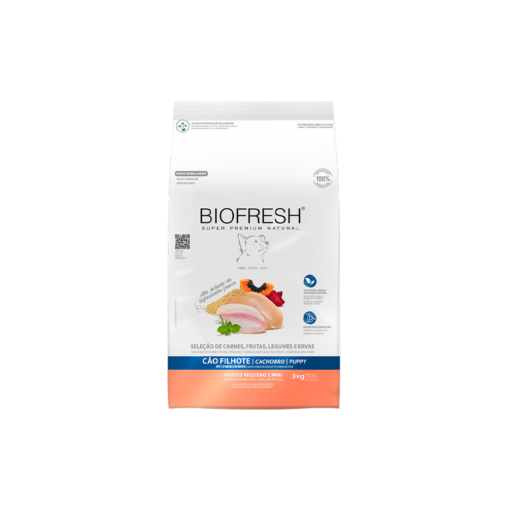 Ração Biofresh para Cães Filhotes de Raças Pequenas e Mini