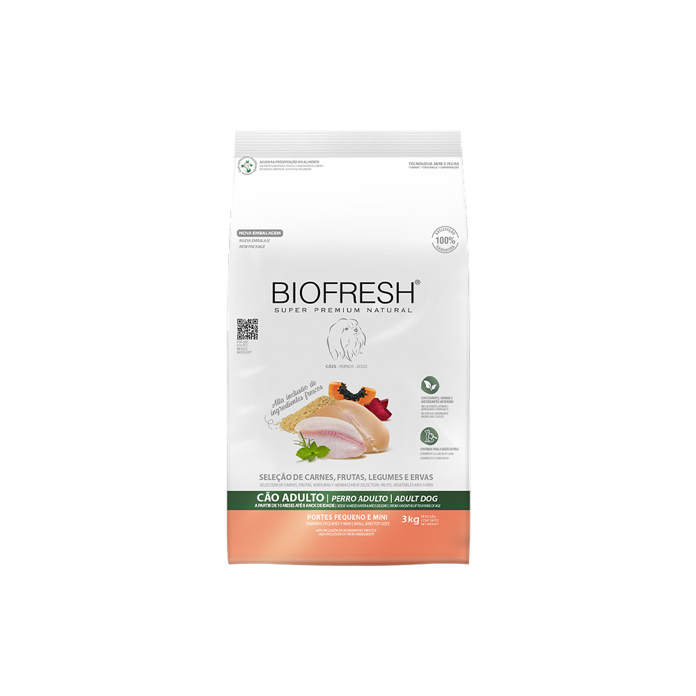 Ração Biofresh para Cães Adultos de Raças Pequenas e Mini