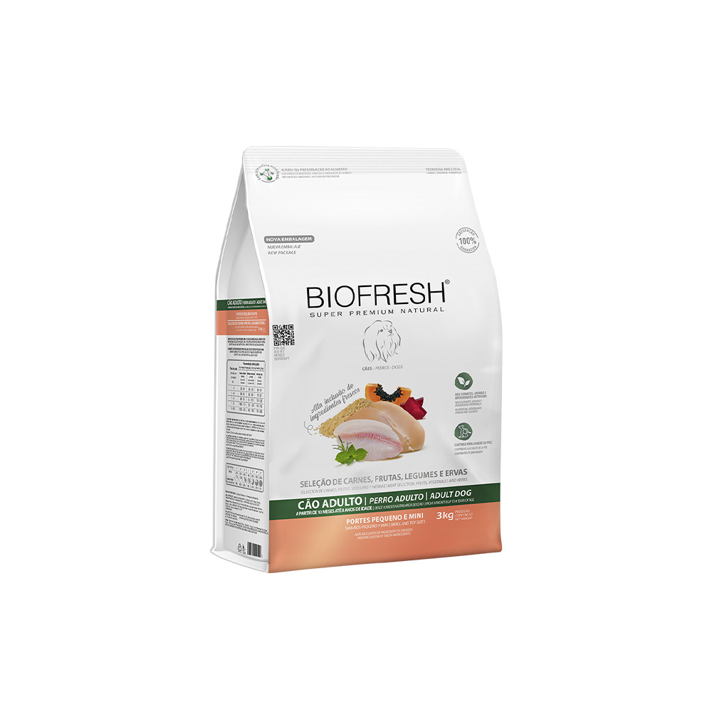 Ração Biofresh para Cães Adultos de Raças Pequenas e Mini
