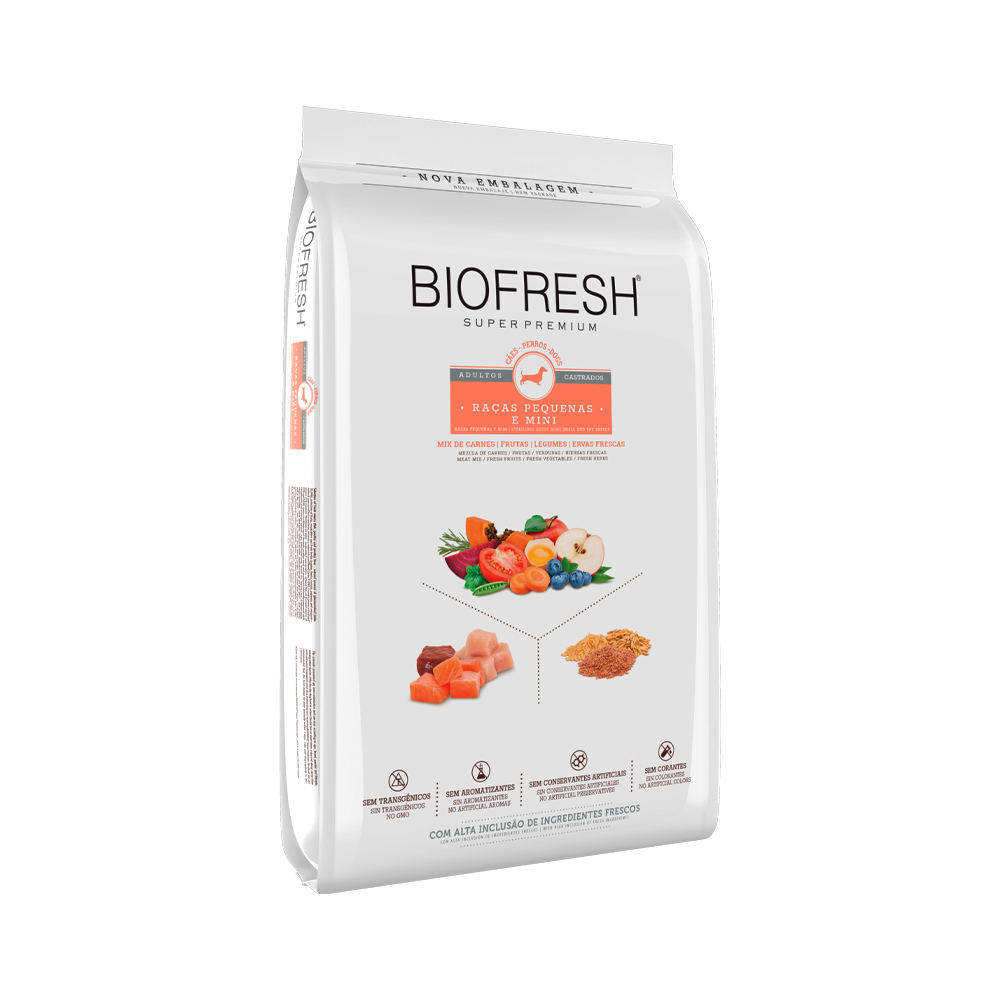 Ração Biofresh para Cães Adultos Castrados de Raças Pequenas e Mini