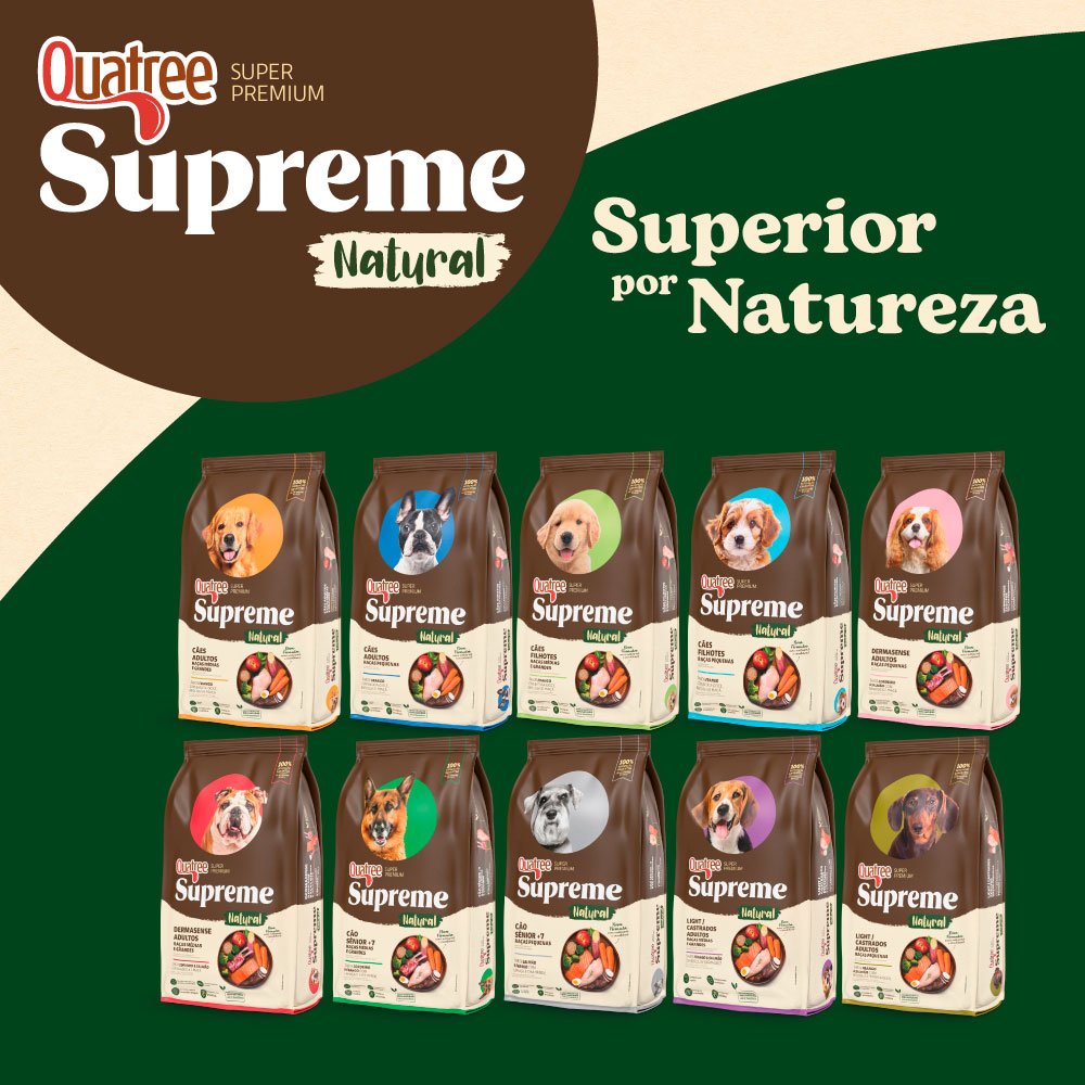 Ração Quatree Supreme para Cães Filhotes de Porte Pequeno Sabor Frango e Batata Doce
