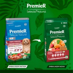 Ração Premier Seleção Natural para Cães Adultos Raças Pequenas Frango com Batata Doce