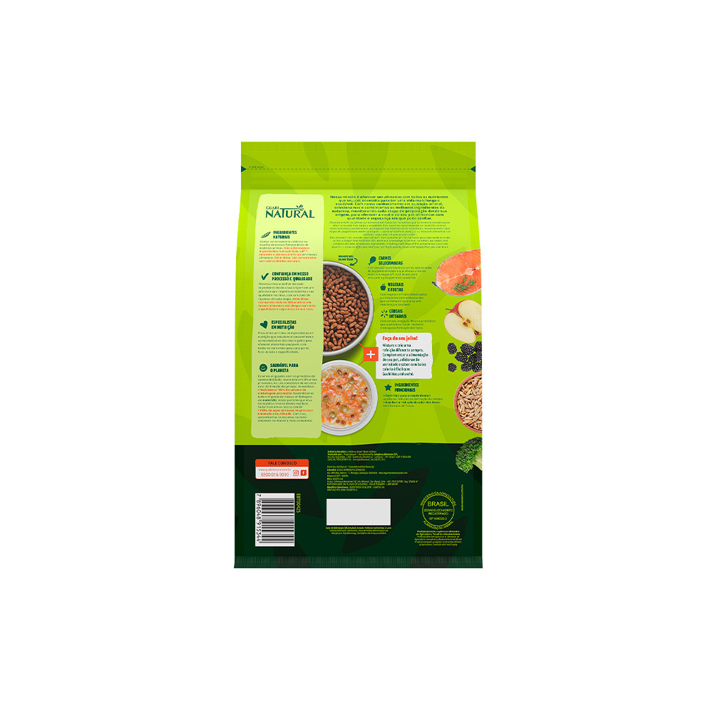 Ração Guabi Natural para Cães Adultos de Porte Mini e Pequeno Sabor Salmão e Cevada