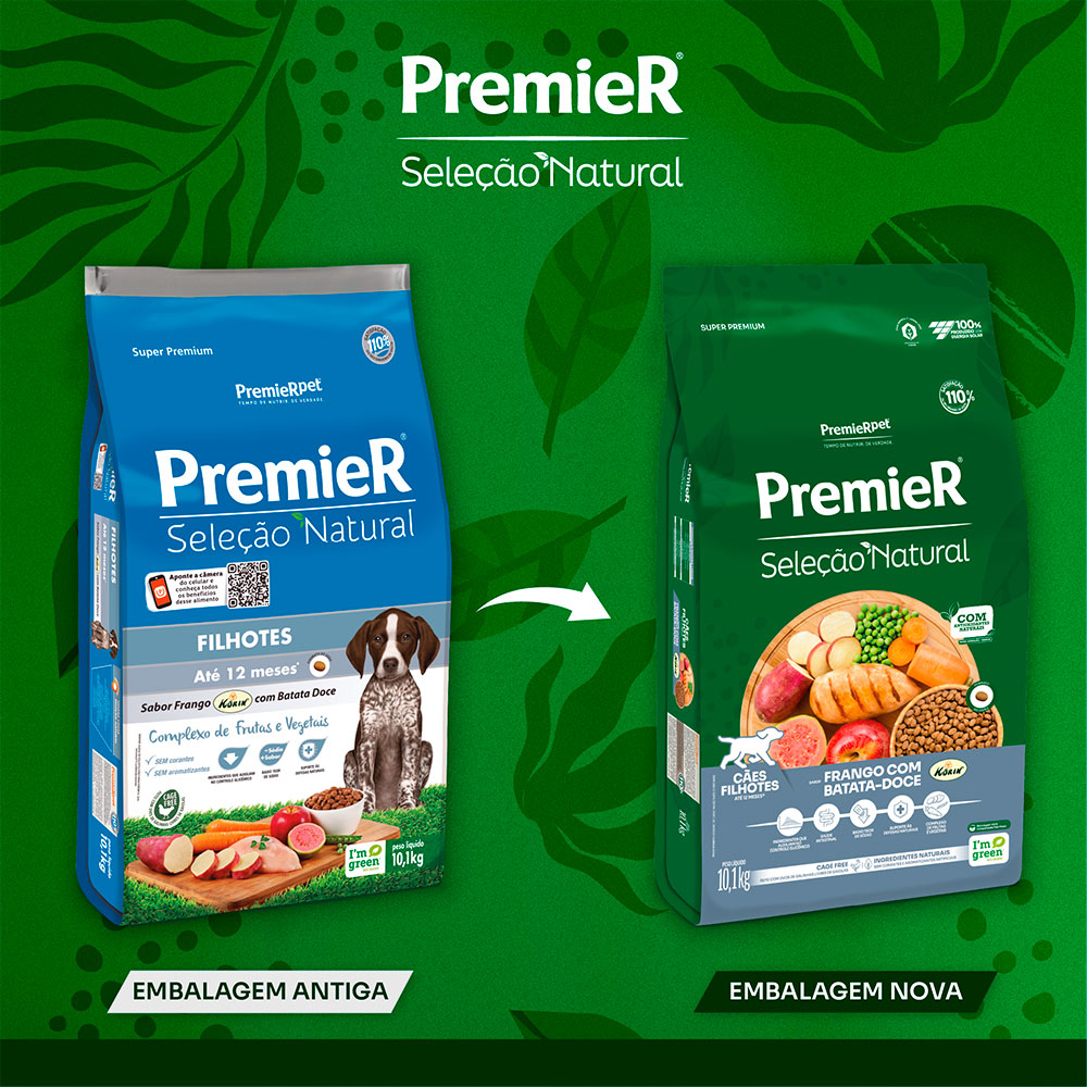 Ração Premier Seleção Natural para Cães Filhotes Sabor Batata Doce 10,1kg