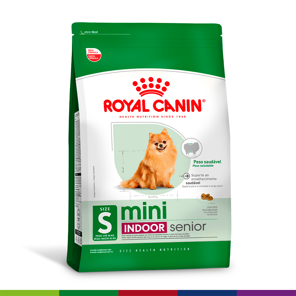 Ração Seca Royal Canin Mini Indoor Senior para Cães Idosos de Porte Pequeno com 8 Anos ou mais
