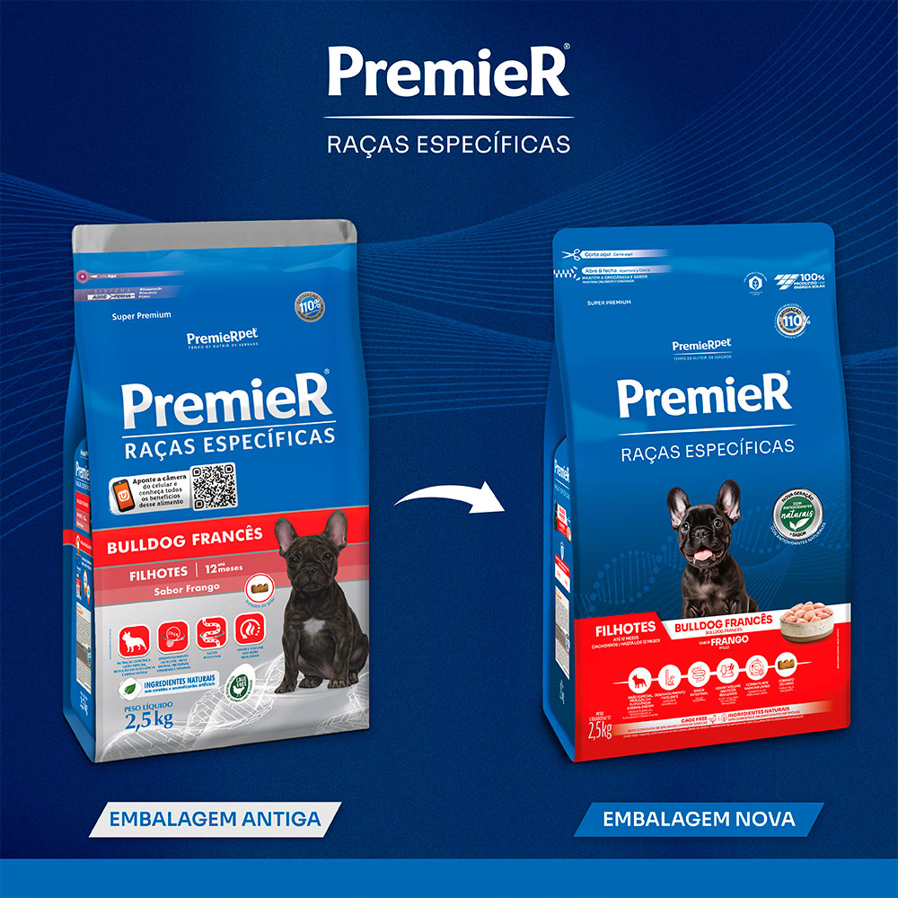 Ração Premier Raças Específicas Bulldog Francês para Cães Filhotes