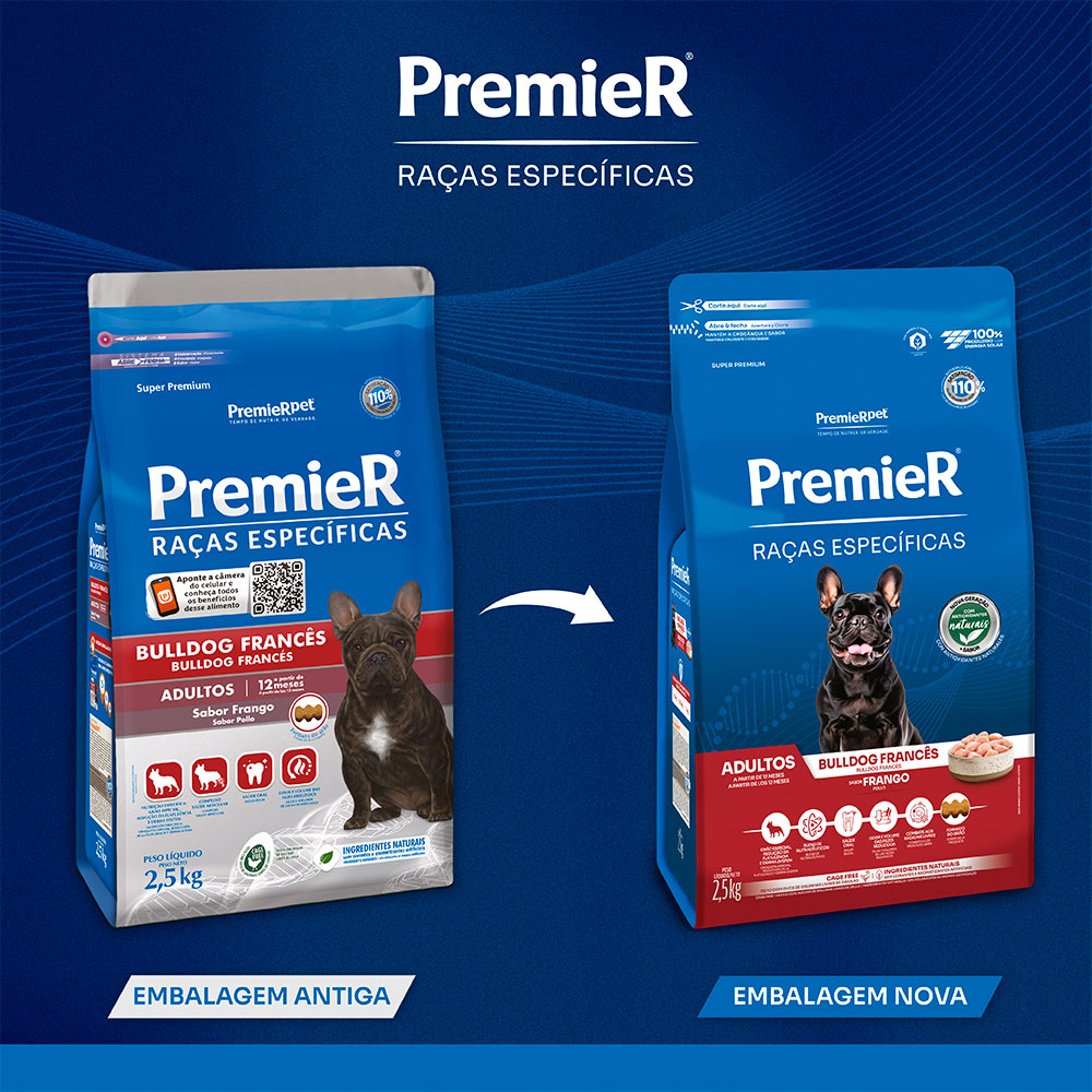 Ração Premier Raças Específicas Bulldog Francês para Cães Adultos