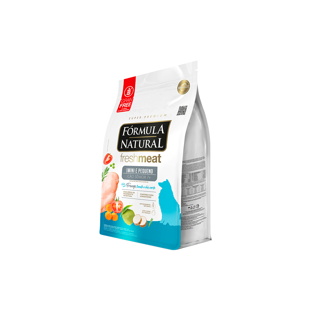 Ração Fórmula Natural Fresh Meat para Cães Sênior de Pequeno Porte Sabor Frango