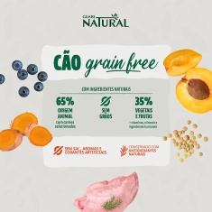 Ração Guabi Natural Grain Free para Cães Adultos de Porte Mini e Pequeno Sabor Frango e Lentilha