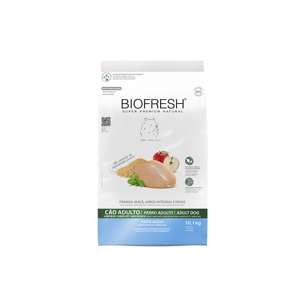 Ração Biofresh para Cães Adultos de Médio Porte Sabor Frango