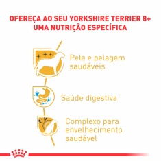 Ração Royal Canin para Cães Adultos da Raça Yorkshire com 8 Anos ou Mais - 2,5 Kg