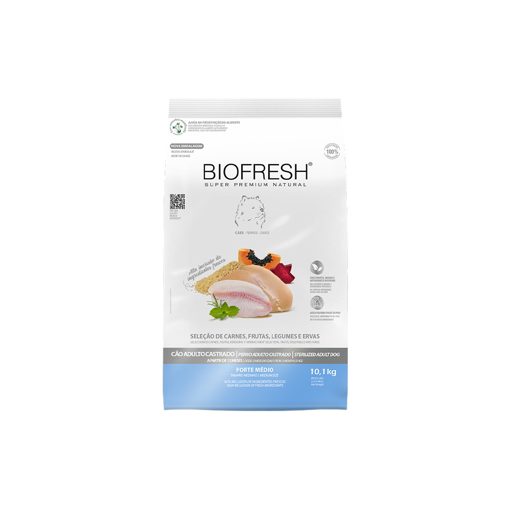 Ração Biofresh para Cães Castrados de Raças Médias