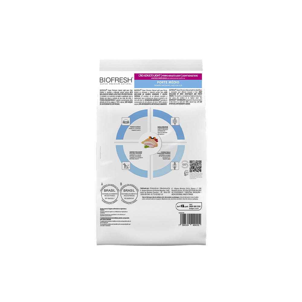Ração Biofresh Light para Cães de Raças Médias Ração Biofresh Light para Cães de Raças Médias