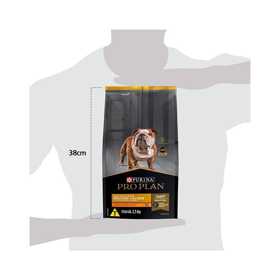 Ração Nestlé Purina Pro Plan Calorias Reduzidas para Cães Adultos de Raças Médias e Grandes Sabor Frango