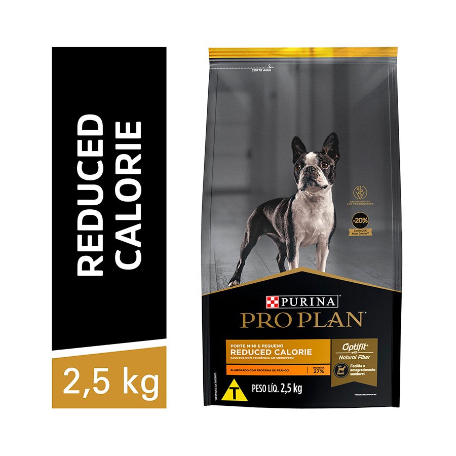 Ração Nestlé Purina Pro Plan Reduced Calorie para Cães Adultos de Raças Pequenas Sabor Frango