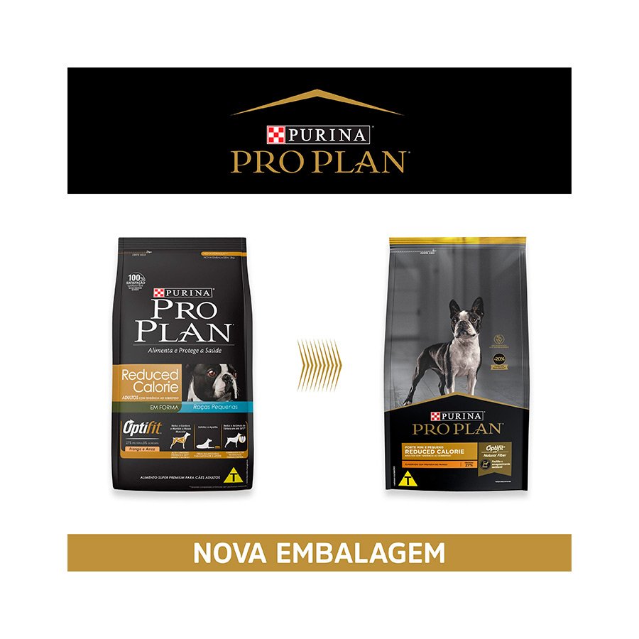 Ração Nestlé Purina Pro Plan Reduced Calorie para Cães Adultos de Raças Pequenas Sabor Frango