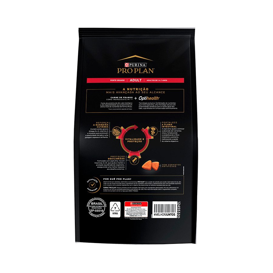 Ração Nestlé Purina Pro Plan para Cães Adultos de Raças Grandes