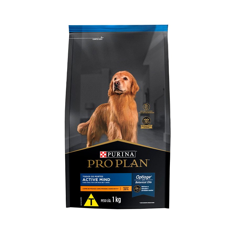 Ração Pro Plan Active Mind para Cães Adultos 7+ Sabor Frango
