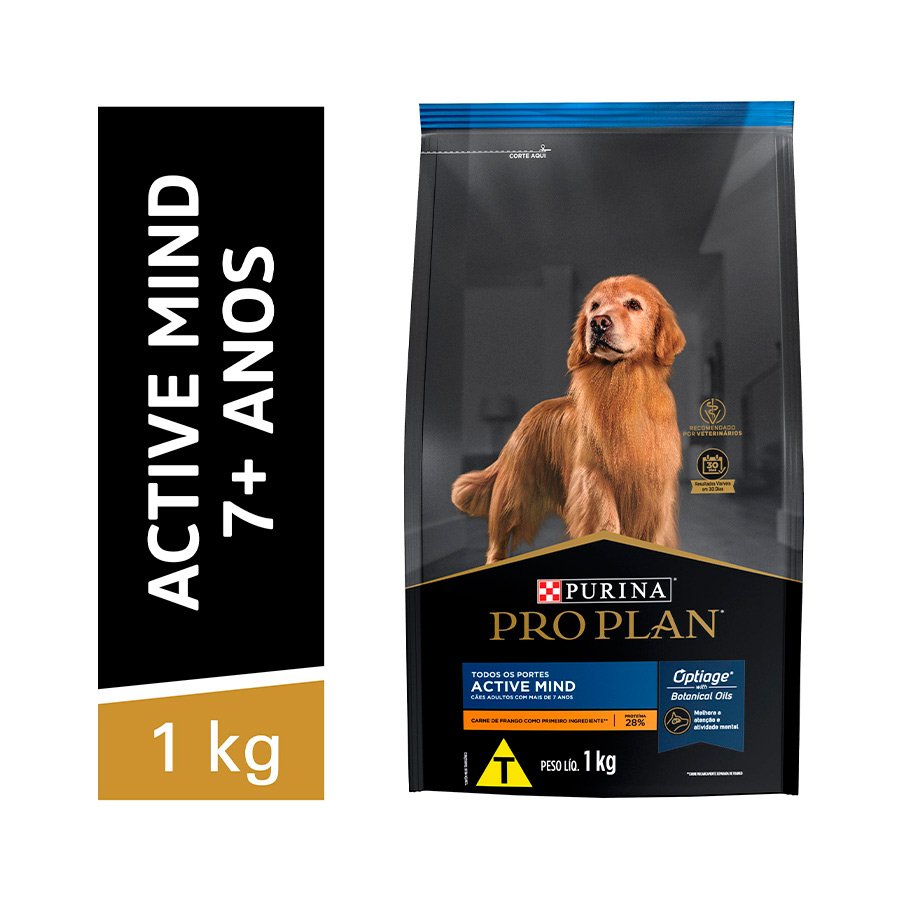 Ração Pro Plan Active Mind para Cães Adultos 7+ Sabor Frango