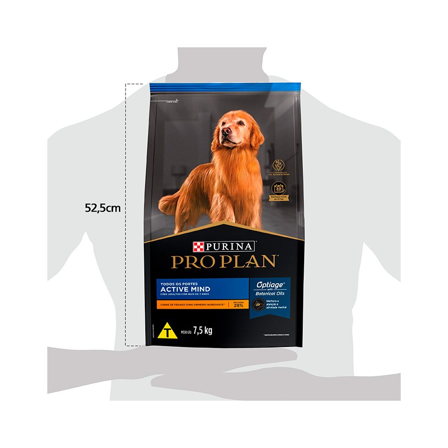 Ração Pro Plan Active Mind para Cães Adultos 7+ Sabor Frango