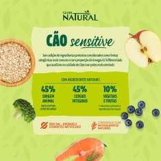 Ração Guabi Natural Sensível para Cães Adultos de Porte Mini, Pequeno e Médio Sabor Salmão e Aveia
